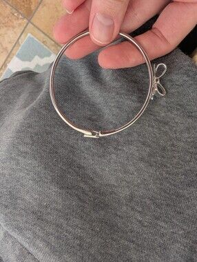 Kate Spade New York-Silver Bow Accent Bangle Bracelet - Women's Jewelry
